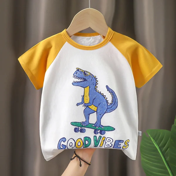 Kids T-shirts Cotton Summer Cartoon Boys and Girls T-shirts Soft Casual Print - Image 2