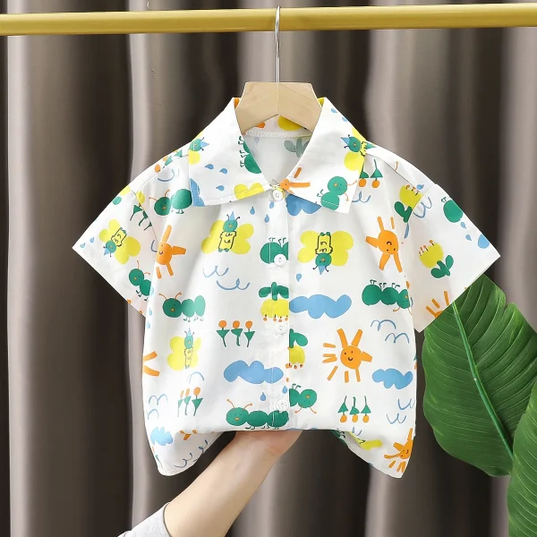 Boys' Casual Cotton T-Shirts New Summer Fashion Short-Sleeved Tops for Kids Baby Clothing