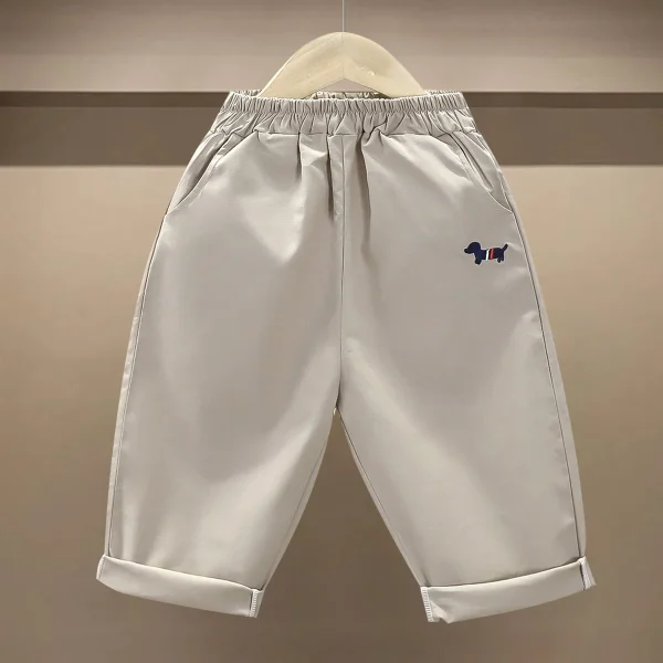 Hot Sell Children Trousers 100% Cotton Solid Color Pants for Spring and Autumn Baby Pants - Image 2