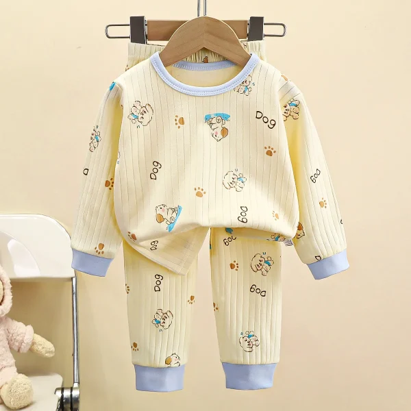 Children's Underwear Set Pure Cotton Autumn Boys Autumn Clothes Pants Long -sleeved Pajamas Girl Home Service - Image 6