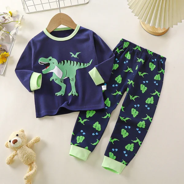 2025 Hot Sale Kids Clothing Sets 100% Cotton Pajamas Breathable Cartoon Sleepwear for Boys - Image 5