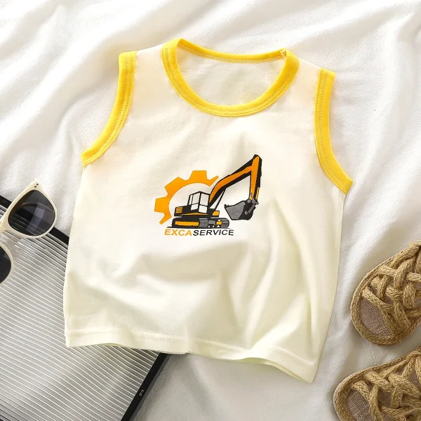 2025 Children's Casual Cotton Vest Sleeveless T-Shirt Set Boys Girls Base Layer Cartoon Baby New Summer Clothing - Image 6