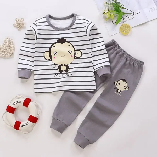 OEM Baby Girls Kids Clothing Sets Baby Boys Knitted Outfit Long Sleeve Boy Clothing Set Full - Image 6