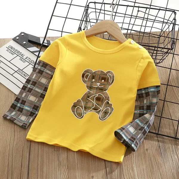 Latest Kids Long Sleeve T-shirt Boys Tops Girls Autumn Winter Cotton Sweatshirt 0-7 Years Kids Clothing Boys T Shirts - Image 5