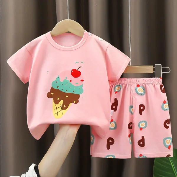 2025 Summer Baby Clothing Set Short Sleeve T-shirt Shorts Matching Clothing Set Cartoon 2pcs Outfit for Baby Boy - Image 5