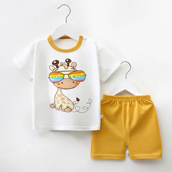 Comfortable Boys Clothing Sets Pure Cotton Short-Sleeved ODM Casual Suit for Children - Image 6