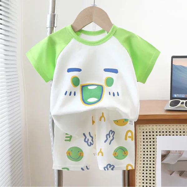 Summer Baby Clothes Kids T-shirt and Shorts Sets 100% Cotton Boys Girls Clothing Set - Image 6