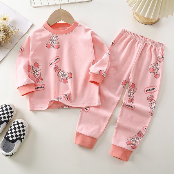 Long Sleeve Suit Spring and Autumn Clothing Cartoon Clothing Children's Trousers Children's Casual Suit Cotton - Image 4