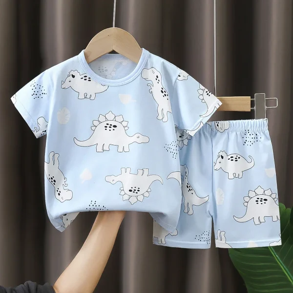 New Baby & Kids Casual Clothing Set-Pure Cotton Short-Sleeved T-Shirt & Shorts Summer Boys' Collection - Image 2