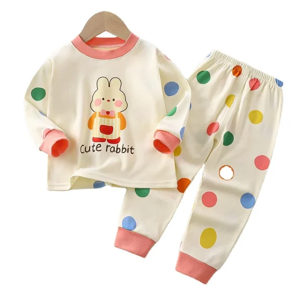 2024 Autum/Winter Boys' Cotton Two-Piece Set Casual Long Sleeve Top Suit