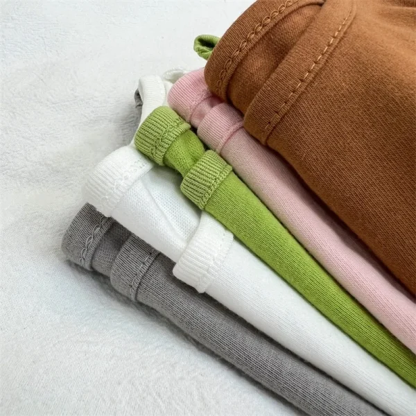 Children's Casual Long Sleeve T-Shirt Pure Cotton Knitted Base Top for Boys Girls Autumn Inner Wear Baby Clothing - Image 3