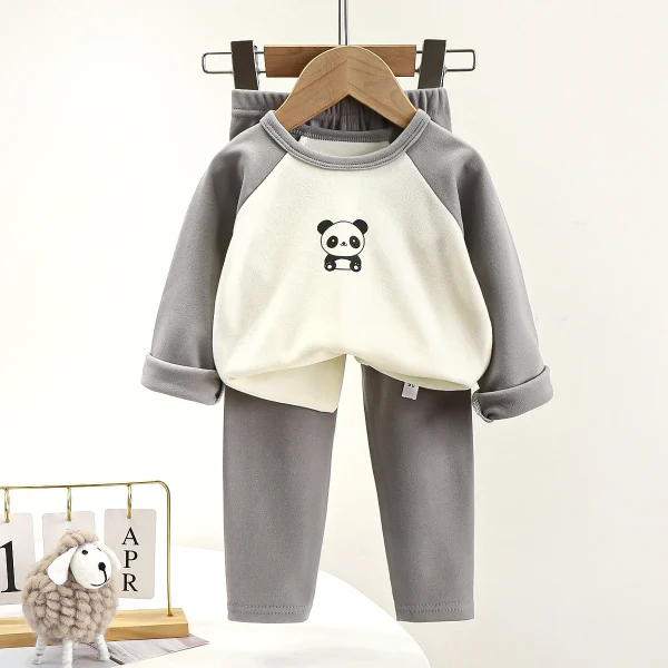 2024 Baby Girl Suit Smart Casual Clothes 2pcs Top Trousers Set Spring Autumn Animal Cartoon Boy's Clothing - Image 4