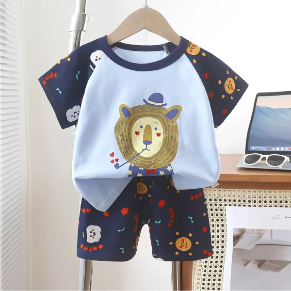 Shorts Sets Boy Girl Baby Clothing Sets Cotton Kids Clothes Newborn Clothes Set - Image 2