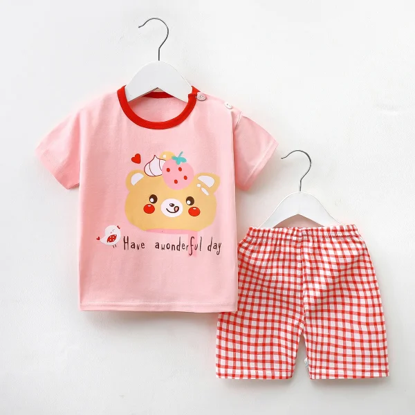 New Summer 0-6 Year Old Children's Suit Half-sleeved Children's T-shirt Sports Home Clothes Direct Sales - Image 4