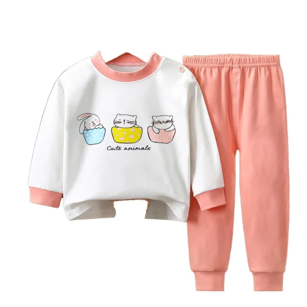 High Quality Velour Cotton Pajamas for Boys Breathable Printed Sleepwear for Spring High Quality Kids Clothing