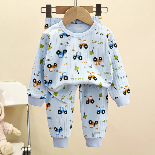 Children's Underwear Set Cotton Boys Baby Clothes Warm Girls' Home Clothes Autumn Children's Clothes - Image 4