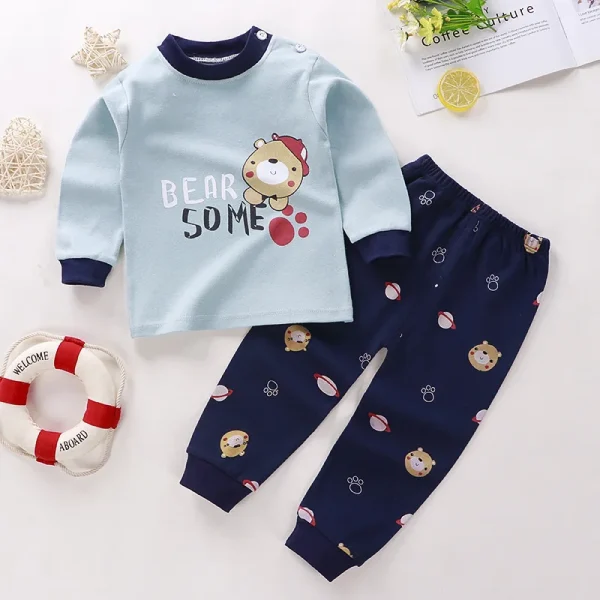 Children's Underwear Set Girls Baby Cotton Autumn Clothes Long Pants Boys 0-6 Years Old Warm Children's Clothing - Image 4