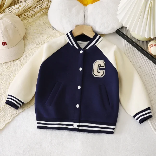 Children's Baseball Clothes Spring New Boys' Casual Coat Girl Cardigan Spring Baby Clothes Children's Clothing - Image 4