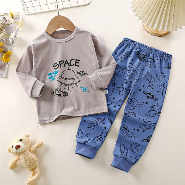 2025 Hot Sale Kids Clothing Sets 100% Cotton Pajamas Breathable Cartoon Sleepwear for Boys - Image 4