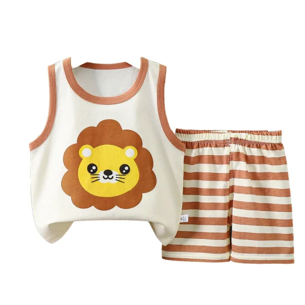 100% Cotton Unisex Short Sleeve T-shirt Baby Vest Summer Baby Clothes - Image 2