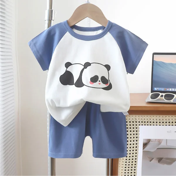 Short Sleeves Body Suits Cotton Boys Suits Children's Short Sleeve Suit - Image 5