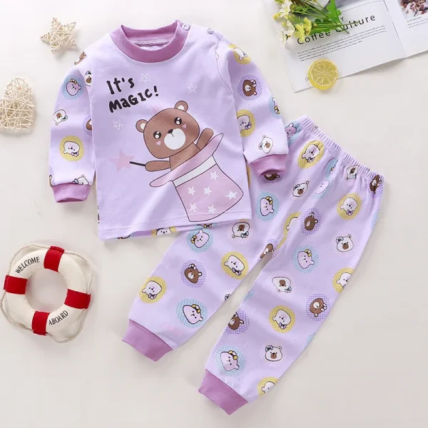 Children's Underwear Set Girls Baby Cotton Autumn Clothes Long Pants Boys 0-6 Years Old Warm Children's Clothing - Image 5