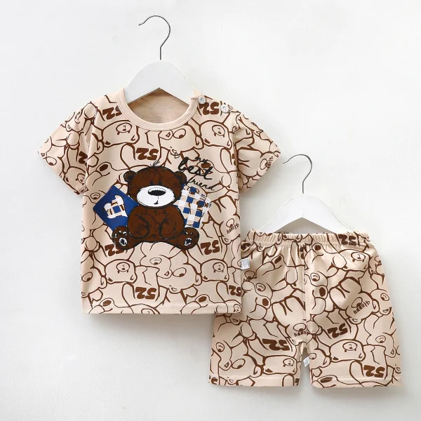 Baby Solid Color Bag Fart Clothes Short-sleeved Triangle Romper Cotton Bottoming Jumpsuit Baby Climbing Clothes Custom - Image 5