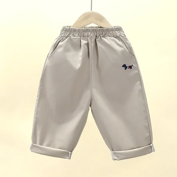 Baby Kids Spring Handsome Cotton Pants Casual Children's Pants Pockets Pant Trouser for Kids - Image 5