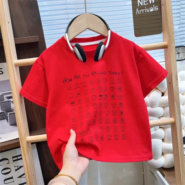 2025 New Summer Short-Sleeved T-Shirt for Boys and Girls Children's Cotton Tops with O-Neck and Cartoon Pattern Kids' Clothes - Image 6