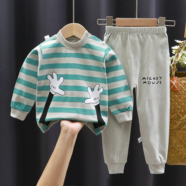 Children Underwear Boys and Girls Autumn Clothes and Autumn Trousers Put on Winter Infant Baby Pajamas Hot Sale - Image 2