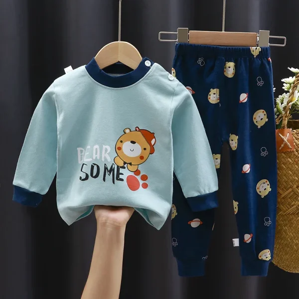 0-6 Year Old Boys and Girls Autumn Clothing Sets New Kids Cotton Top Suits with Thermal Feature Long Sleeve Prints - Image 6