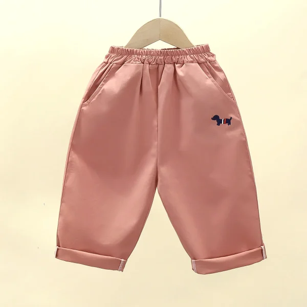 Baby Kids Spring Handsome Cotton Pants Casual Children's Pants Pockets Pant Trouser for Kids - Image 4