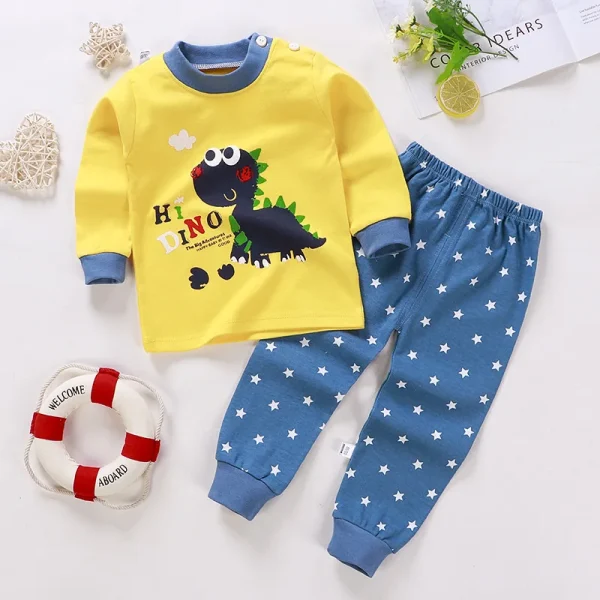 Hot Selling Children's Clothing Spring and Autumn Warm Home Clothes Cartoon Children Pajamas