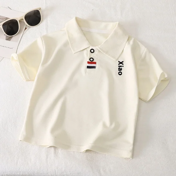 2025 Summer Boys Polo Shirt New Style Embroidered Jersey Casual Short-Sleeved T-Shirt for Kids Baby Lapel - Image 3
