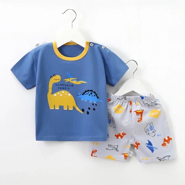 Baby Solid Color Bag Fart Clothes Short-sleeved Triangle Romper Cotton Bottoming Jumpsuit Baby Climbing Clothes Custom - Image 3