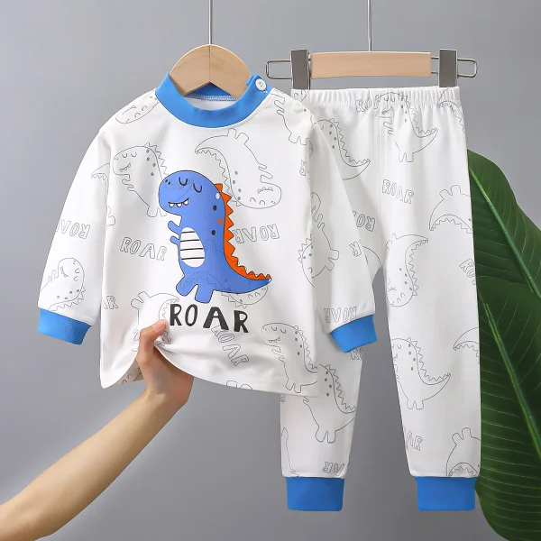 Autumn Children Suit Baby Outfit Long Sleeved Printed J 2PCS Boy Clothes Sets Pajamas - Image 5