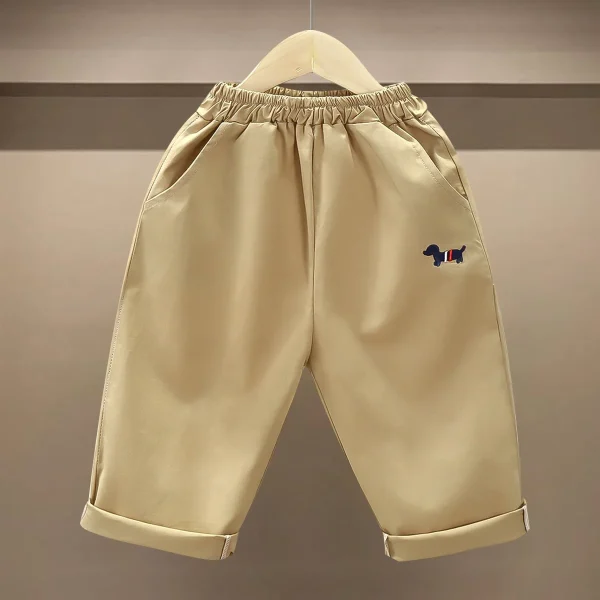 Hot Sell Children Trousers 100% Cotton Solid Color Pants for Spring and Autumn Baby Pants - Image 3