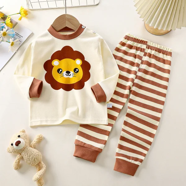 Fashion Spring Autumn Solid Colors Kids Suits 2pcs Long Sleeve - Image 2