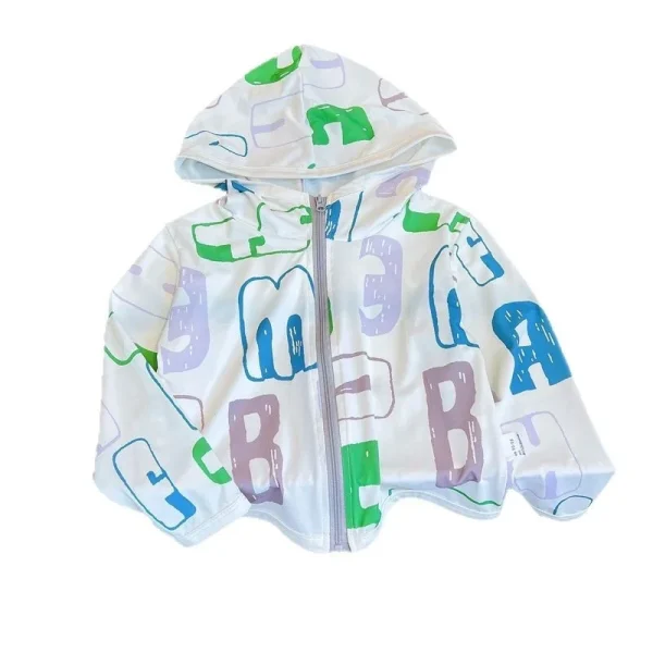 Children's Summer Wear Hooded Sun Protection Jacket for Boys & Girls Breathable & Thin Coat for Babies - Image 2