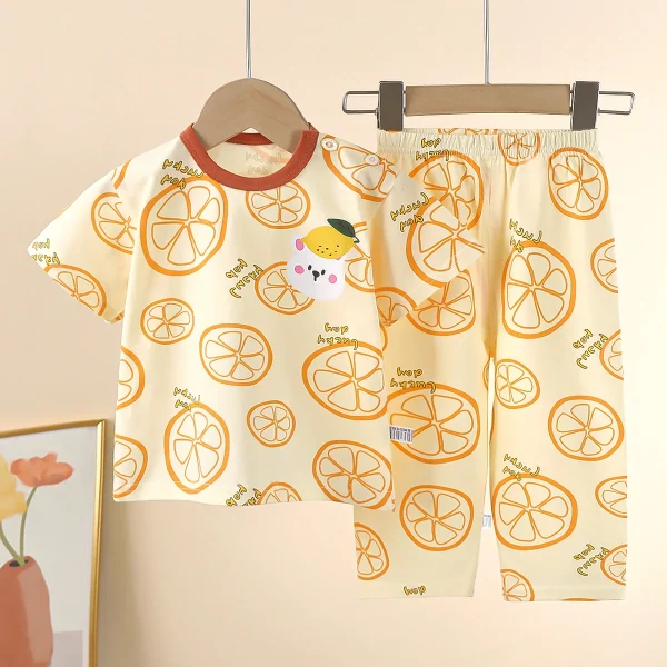 Children's Clothing Children's Short Sleeve Cotton Summer Baby Clothing Girls' T-shirts  Boys' Suits - Image 3