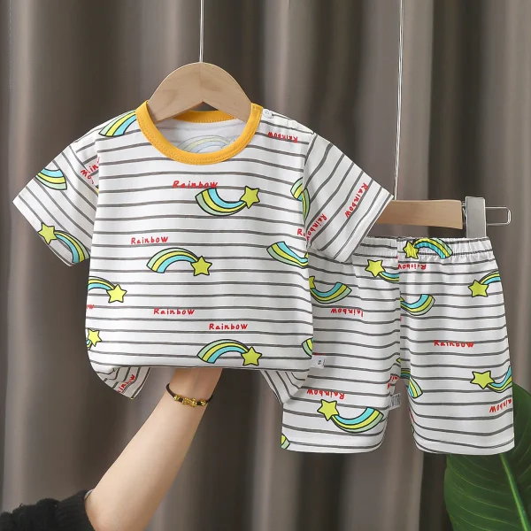 2024 Best Price Superior Quality Short Sleeve Boy Body Suit Boys Suits Children's Short Sleeve Suit - Image 3