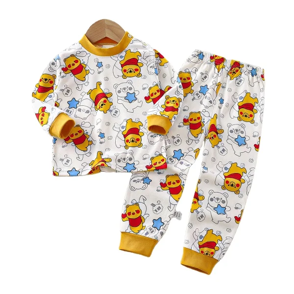 Spring and Autumn Children Clothing Baby Boys Clothes Long Sleeve Printed Kids Suit