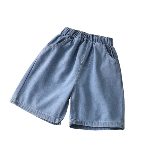 New Summer Thin Denim Shorts for Boys Kids Children's Clothing Baby Boy Breeches Medium Pants - Image 3
