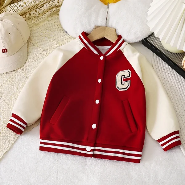 Children's Baseball Clothes Spring New Boys' Casual Coat Girl Cardigan Spring Baby Clothes Children's Clothing - Image 5