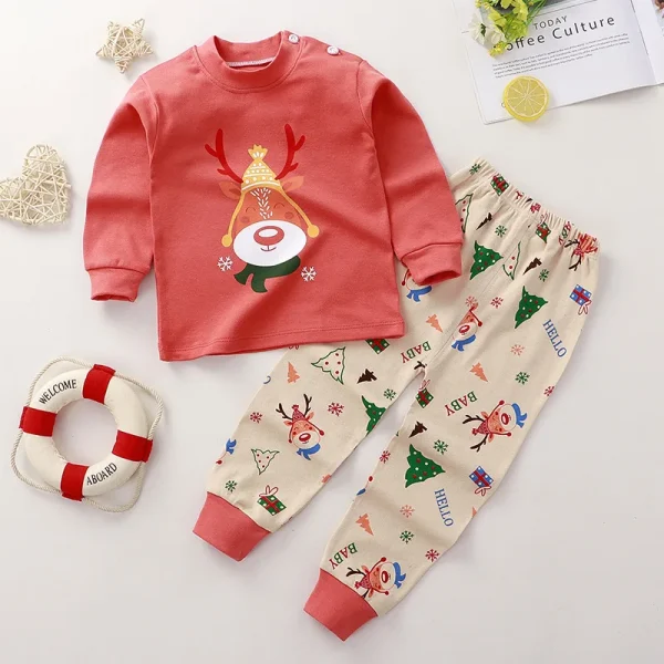 Autumn Clothes Kids Design Windproof Warm Boys Suits Unisex Long Sleeves Cotton Children's Suit - Image 2