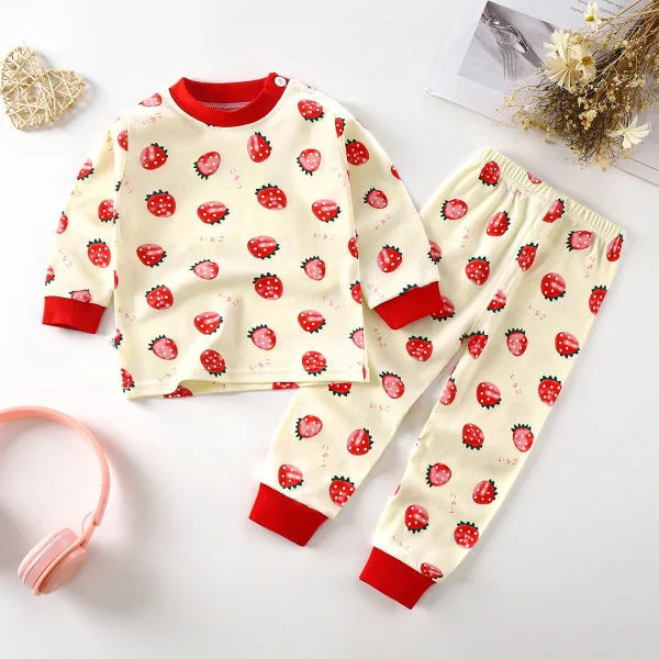 Autumn Children's Suit Long Sleeve Warm Autumn and Winter Cotton Comfortable Fabric Knitted Boy Suit - Image 6