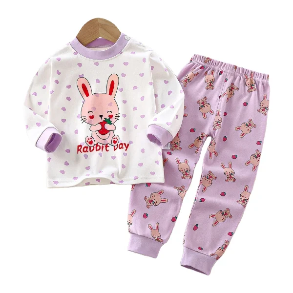 New Children's Spring and Autumn Long-sleeved Long Suits Baby Children's Two-piece Suit