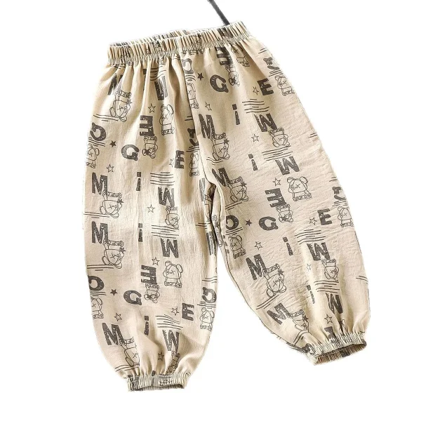 Summer New Boys Anti-Mosquito Pants and Girls Casual Lantern Pants for Kids Straight Style Jeans for Outdoor Wear - Image 5