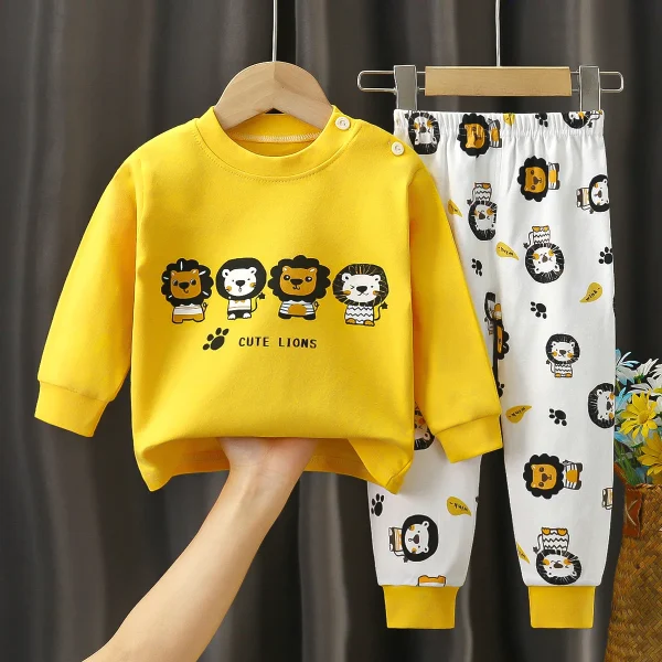 High Quality Velour Cotton Pajamas for Boys Breathable Printed Sleepwear for Spring High Quality Kids Clothing - Image 2
