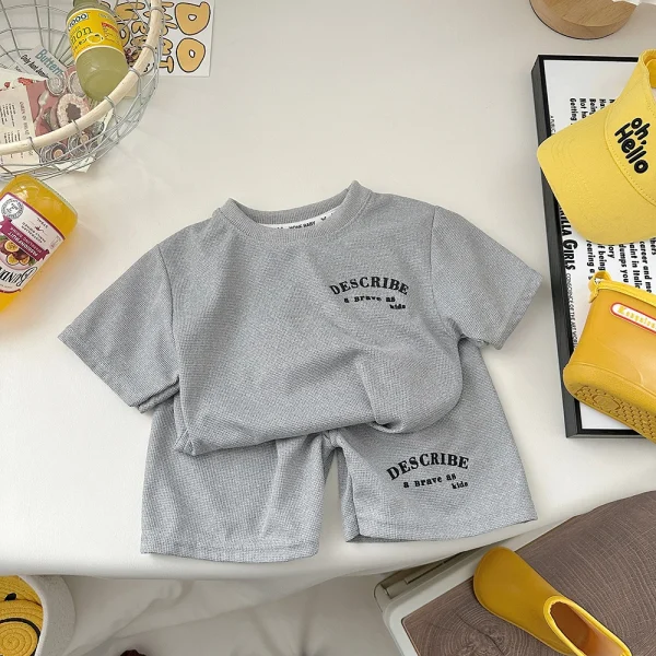Children's Clothing Summer Kid's Casual Suit Loose Clothes Boys Short Sleeve Baby Summer Fashion Clothing Set - Image 6